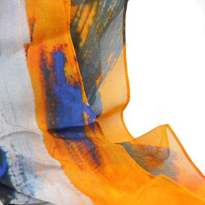 Scarf - Camping Story by John Murray Textiles & Fibre Art Girringun Art Centre 