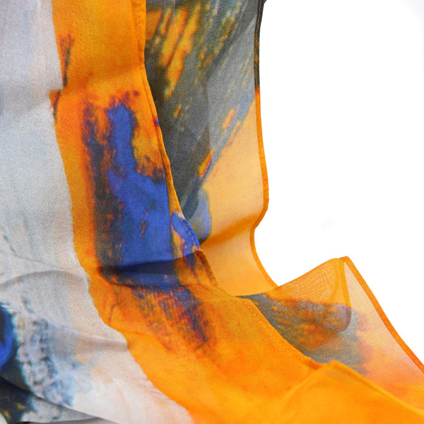 Scarf - Camping Story by John Murray Textiles & Fibre Art Girringun Art Centre 