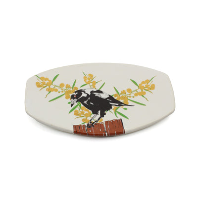 Urban Bird Series small plate Ceramics Bluehouse Porcelain magpie 