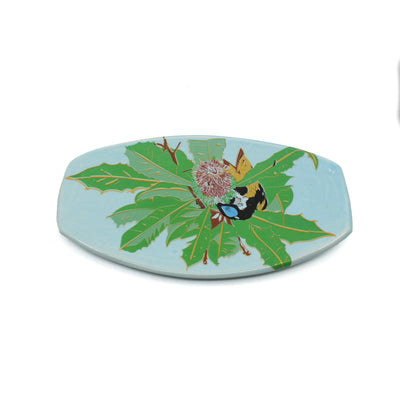 Urban Bird Series small plate Ceramics Bluehouse Porcelain wattle with bird 