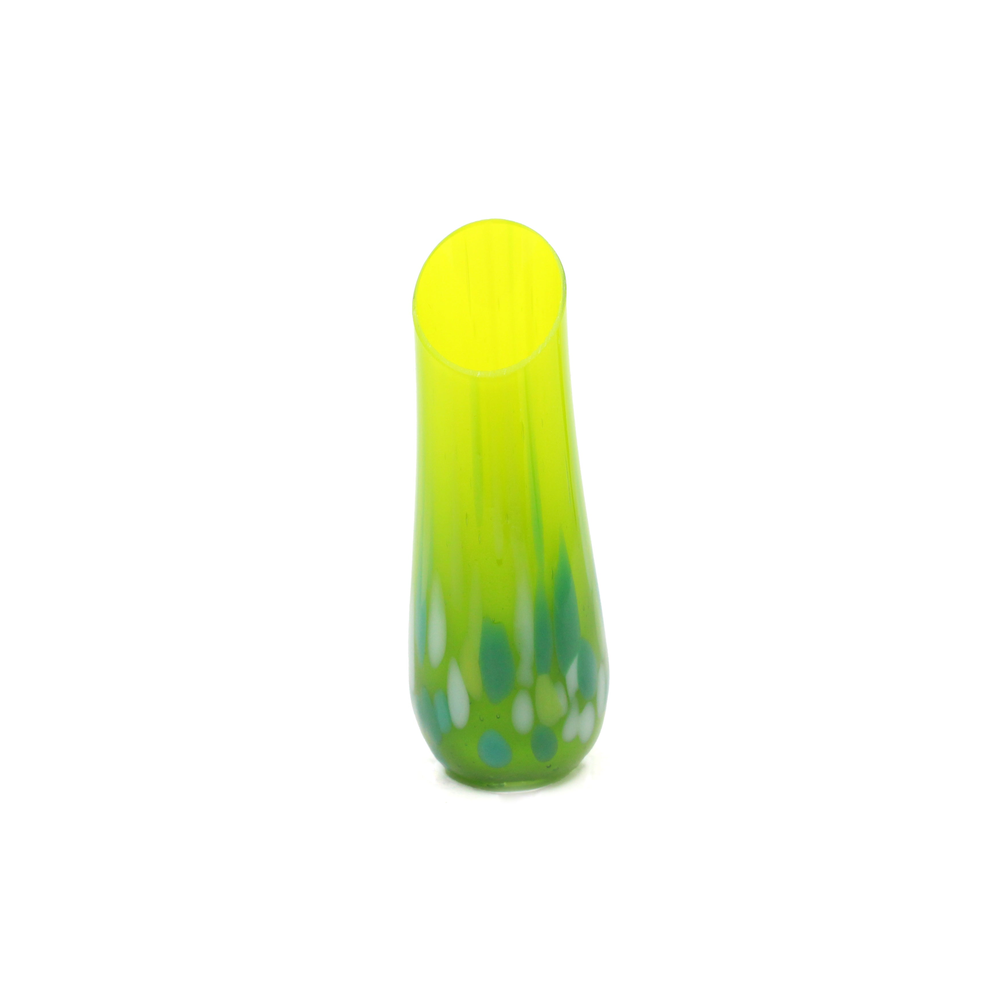 Short Vessel - Green on Green with Confetti Glass Brendan Eilola 