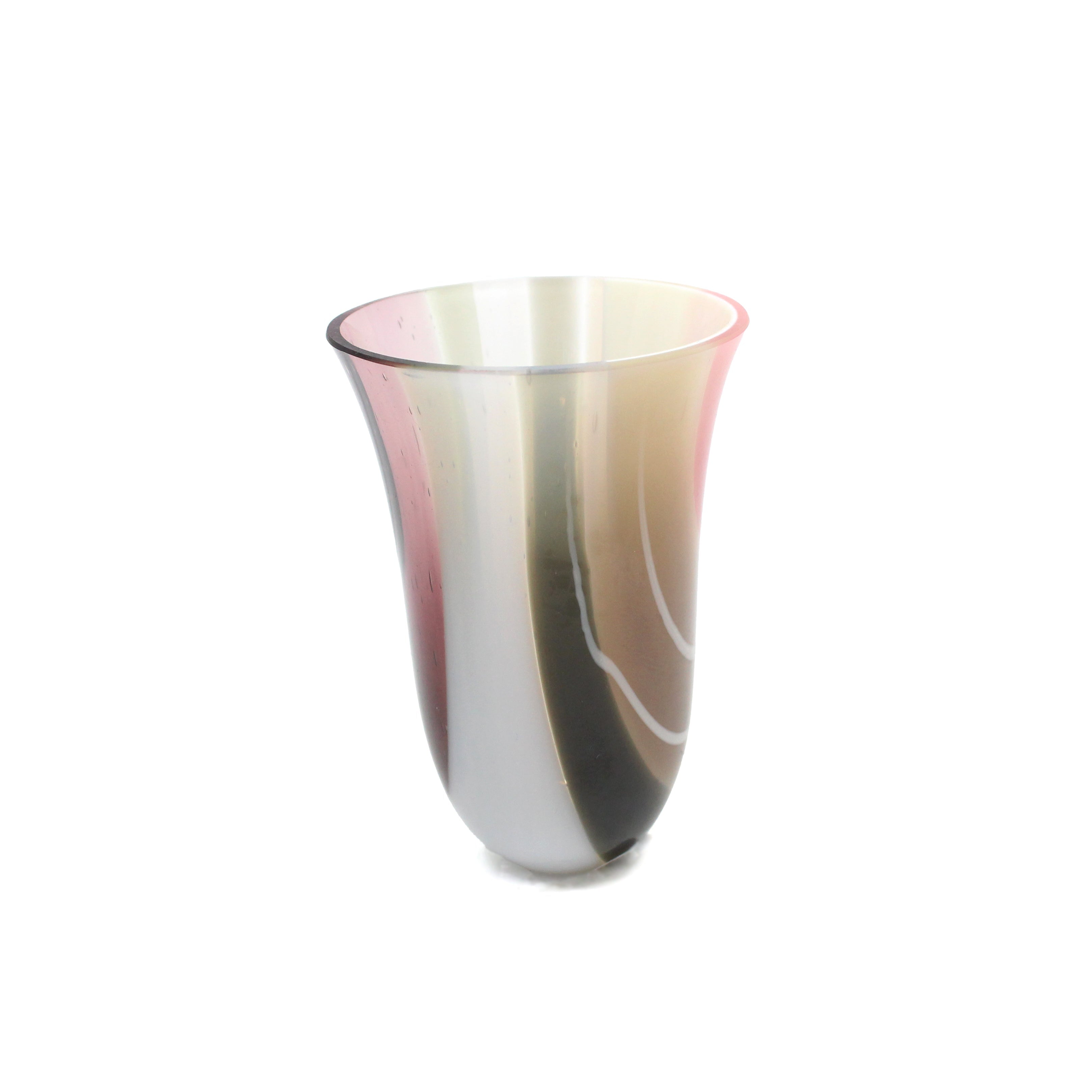 Squat Vessel - Pink, Mint, Gray, White & Cream Glass Brendan Eilola 