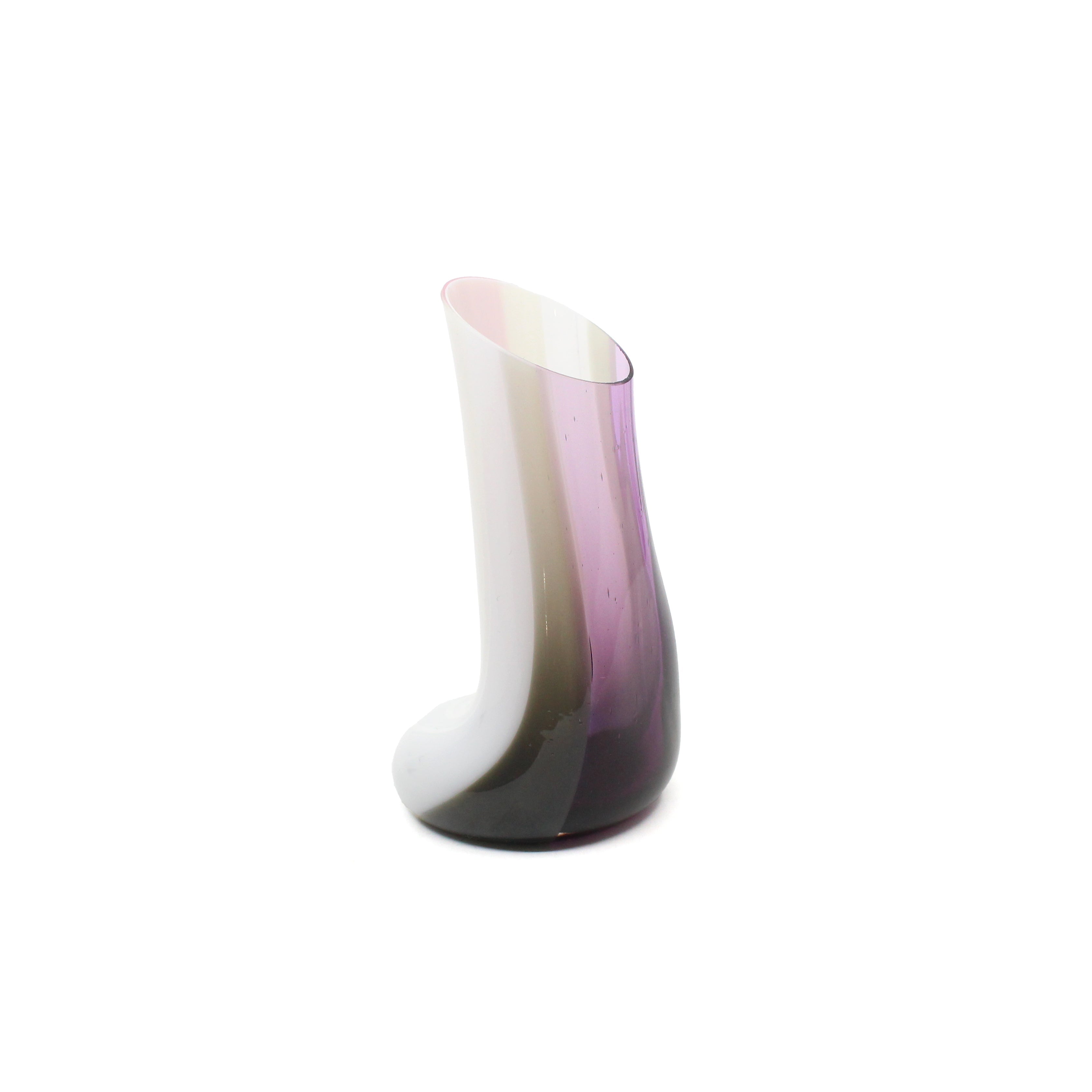 Squat Vessel - Purple, Pink, White & Gray Glass Brendan Eilola 