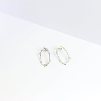 Six-Cornered Silver Cup Earrings Jewellery ARTIZ Jewellery 