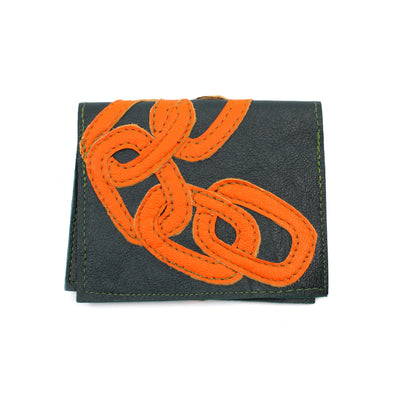 Card Wallet Textiles & Fibre Art Kimi Schieren Red Chain on Black 