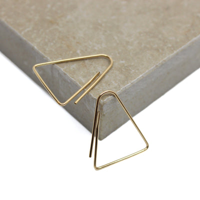 Gold filled triangle earrings