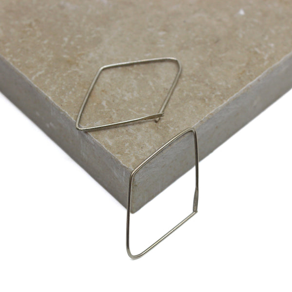 Silver Diamond Sleeper Jewellery Two Plums Design 