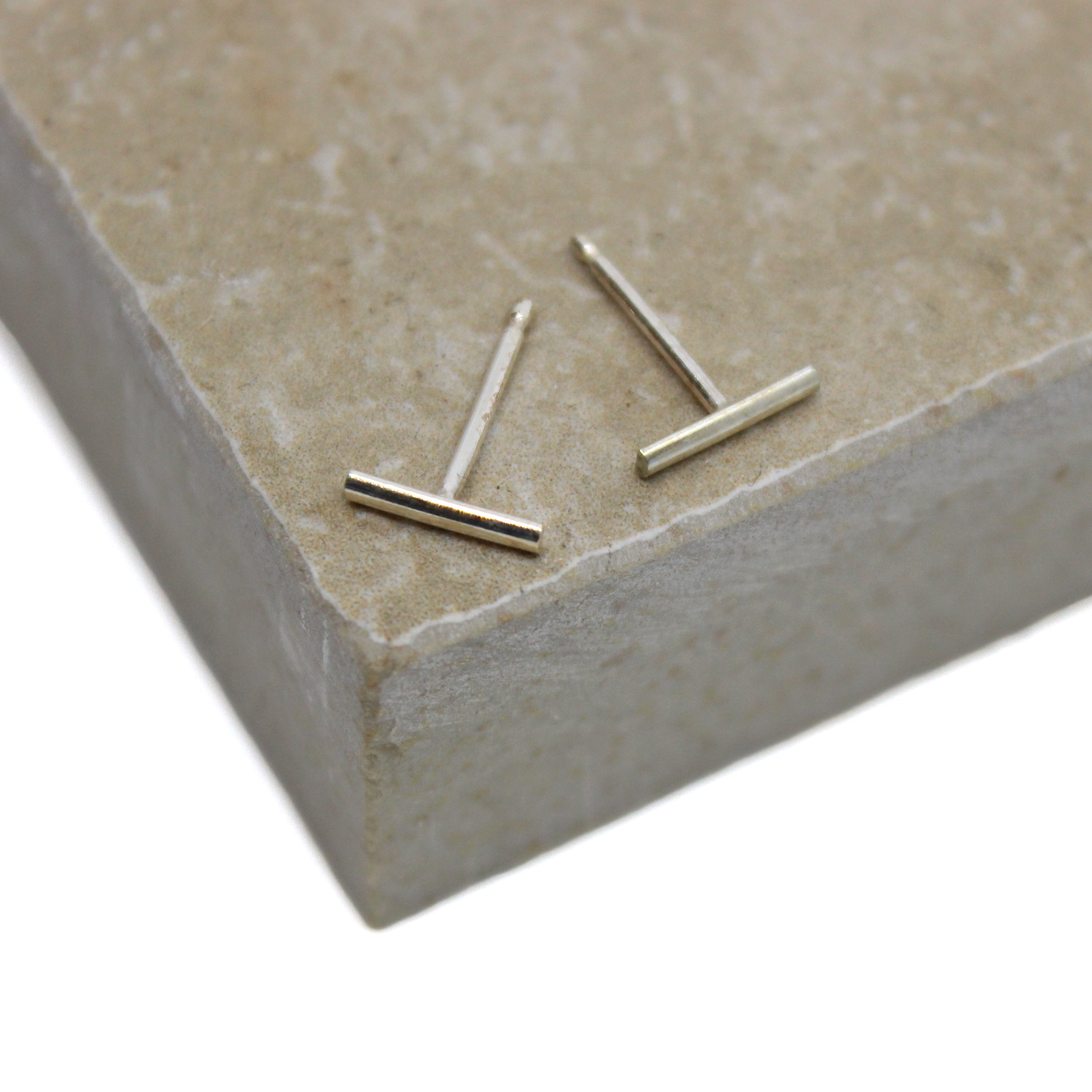 Bar Stud Silver Jewellery Two Plums Design 