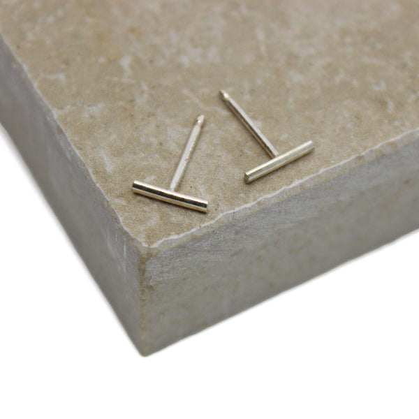 Bar Stud Silver Jewellery Two Plums Design 