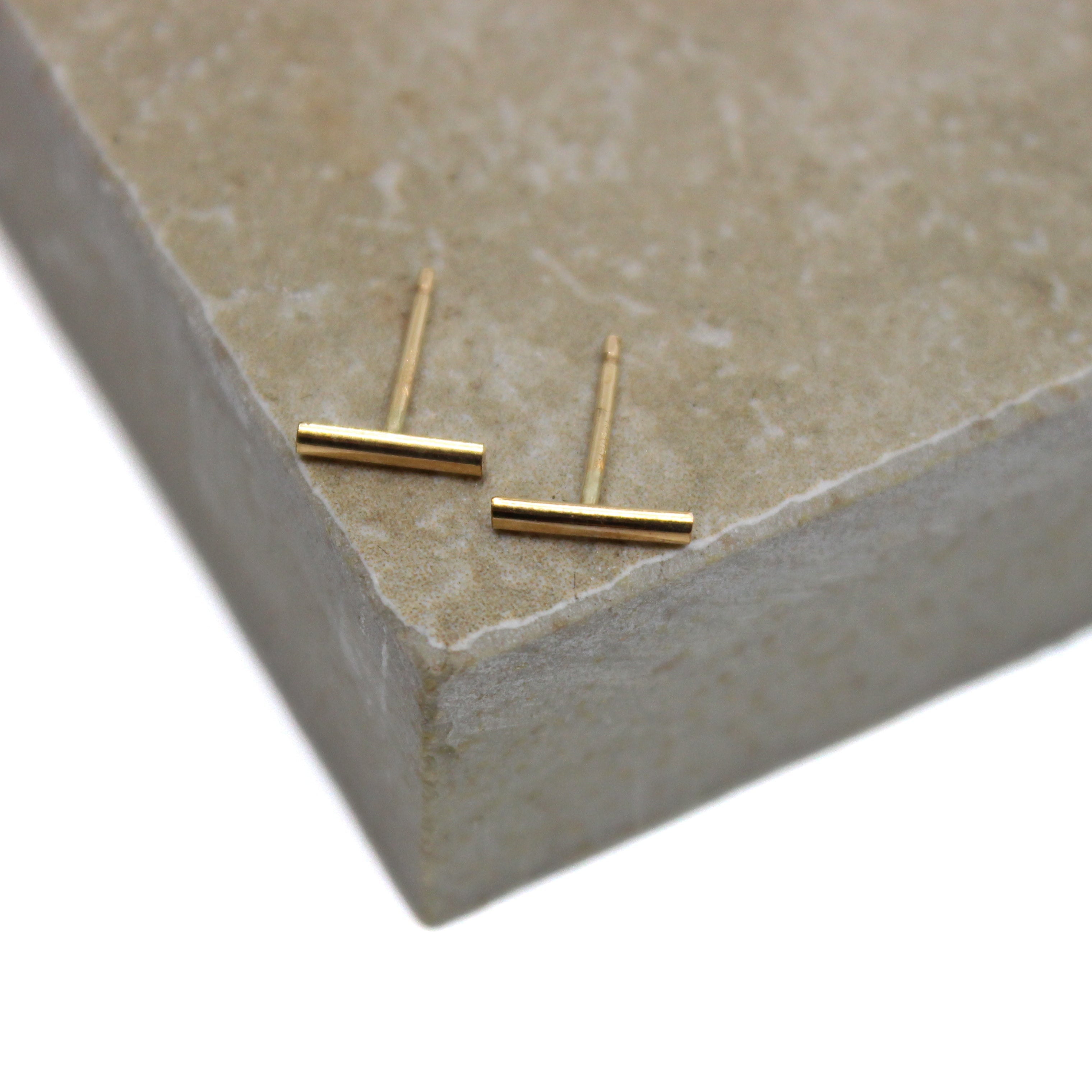 Bar Stud Gold Jewellery Two Plums Design 