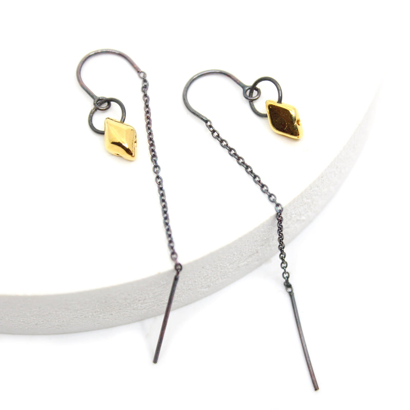 LONE BEAD Earring Gold Jewellery Paula Dunlop 