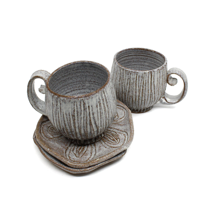 Ceramic Poppy Seed Head and Saucer (Corporate Gifting) Ceramics Carys Martin Ceramics 