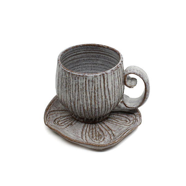 Ceramic Poppy Seed Head and Saucer (Corporate Gifting) Ceramics Carys Martin Ceramics 