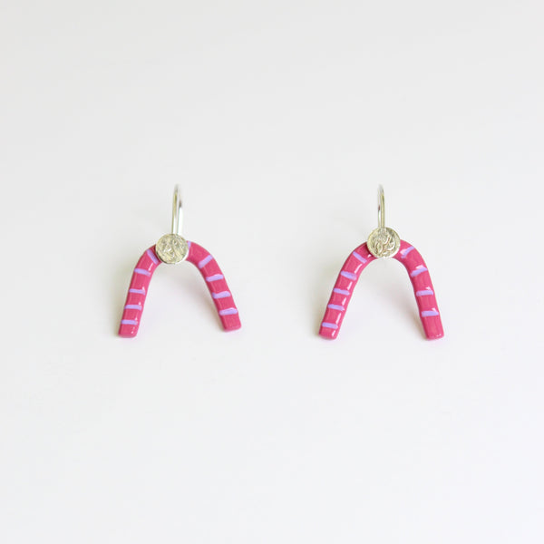 Small arch earrings Jewellery Katie stormonth Pink 