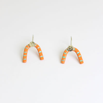 Small arch earrings Jewellery Katie stormonth Orange 
