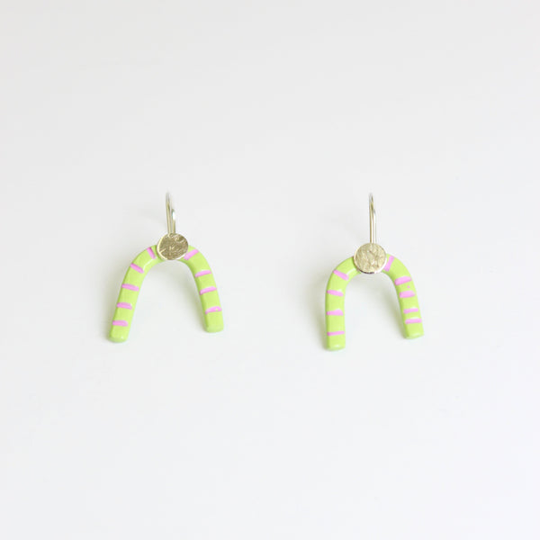 Small arch earrings Jewellery Katie stormonth Pink 