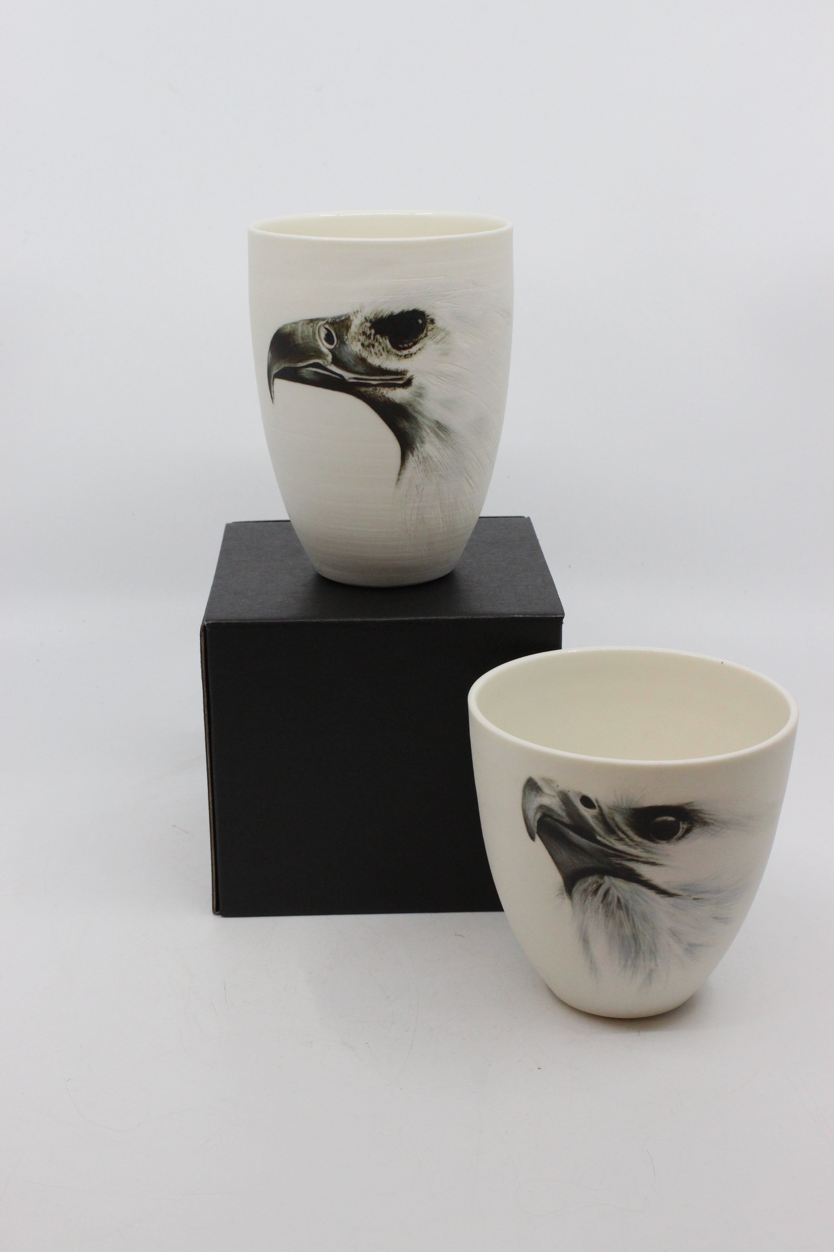 Porcelain Vase - White Breasted Sea Eagle Ceramics Sam Pettigrew 