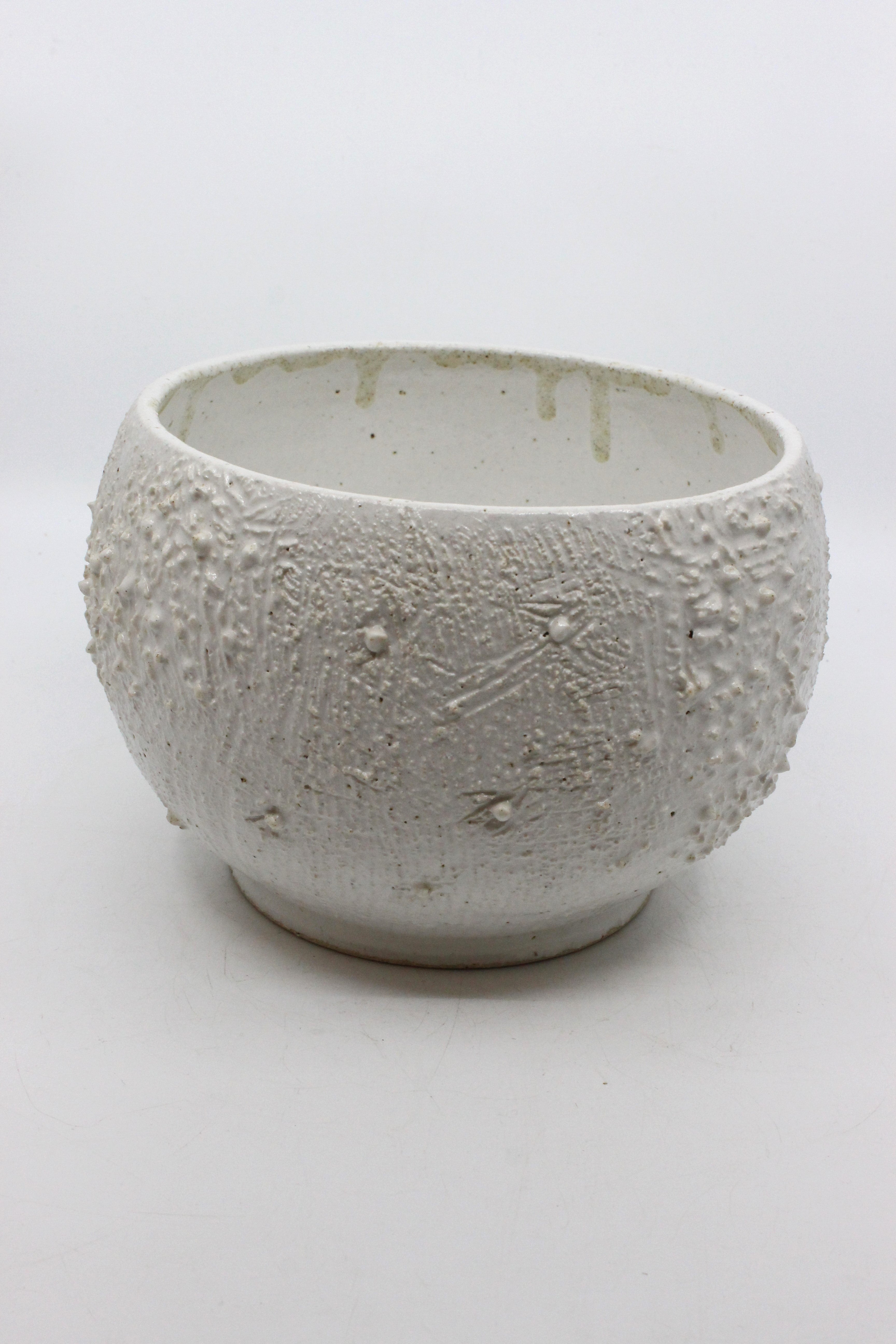 White Coral Vessel with Lid Ceramics Julia Bramich 