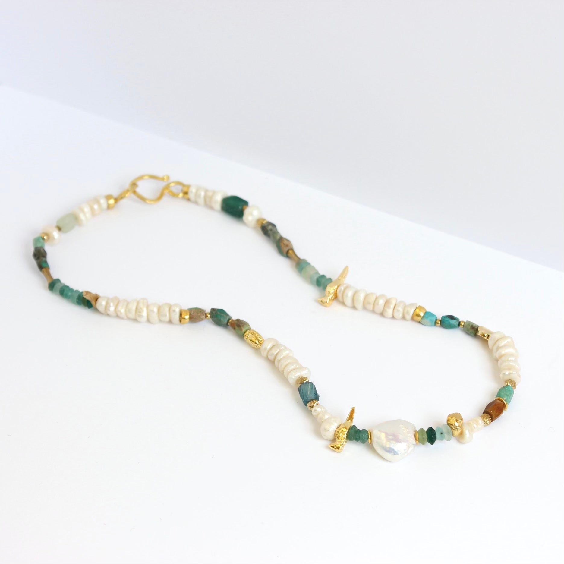 Antique Glass-Beaded Necklace Jewellery ARTIZ Jewellery 
