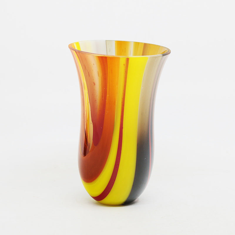 Short Ornamental Vessel - Autumnal Colours #2 Glass Brendan Eilola 