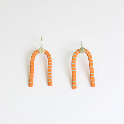 Large arch earrings Jewellery Katie stormonth Orange 