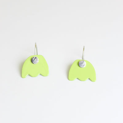 Small tulip earrings Jewellery Katie stormonth Lime 