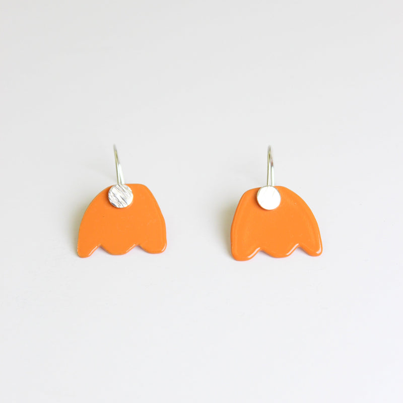 Small tulip earrings Jewellery Katie stormonth Orange 