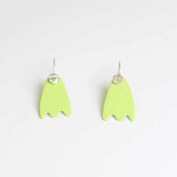 Medium tulip earrings Jewellery Katie stormonth Lime 