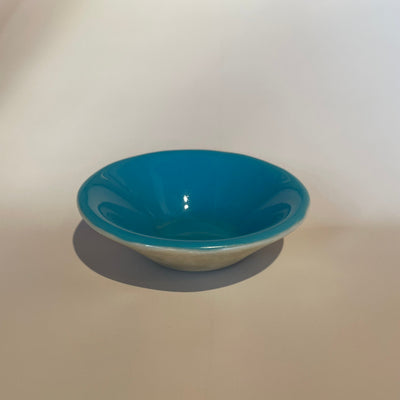 Dual Colour Opaque Glass Gelato Bowls Glass Brendan Eilola Cyan 