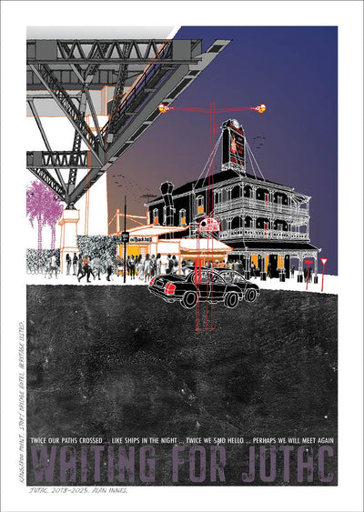 Jumbo A4 Card Brisbane (various illustrations) Cards Alan Innes Kangaroo Point. Story Bridge Hotel. 