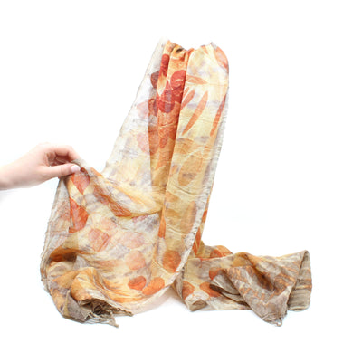 Australian Plant Dyed Shawl Textiles & Fibre Art BirdTribe Wearable Art (Nina Lavarini Dawson) 