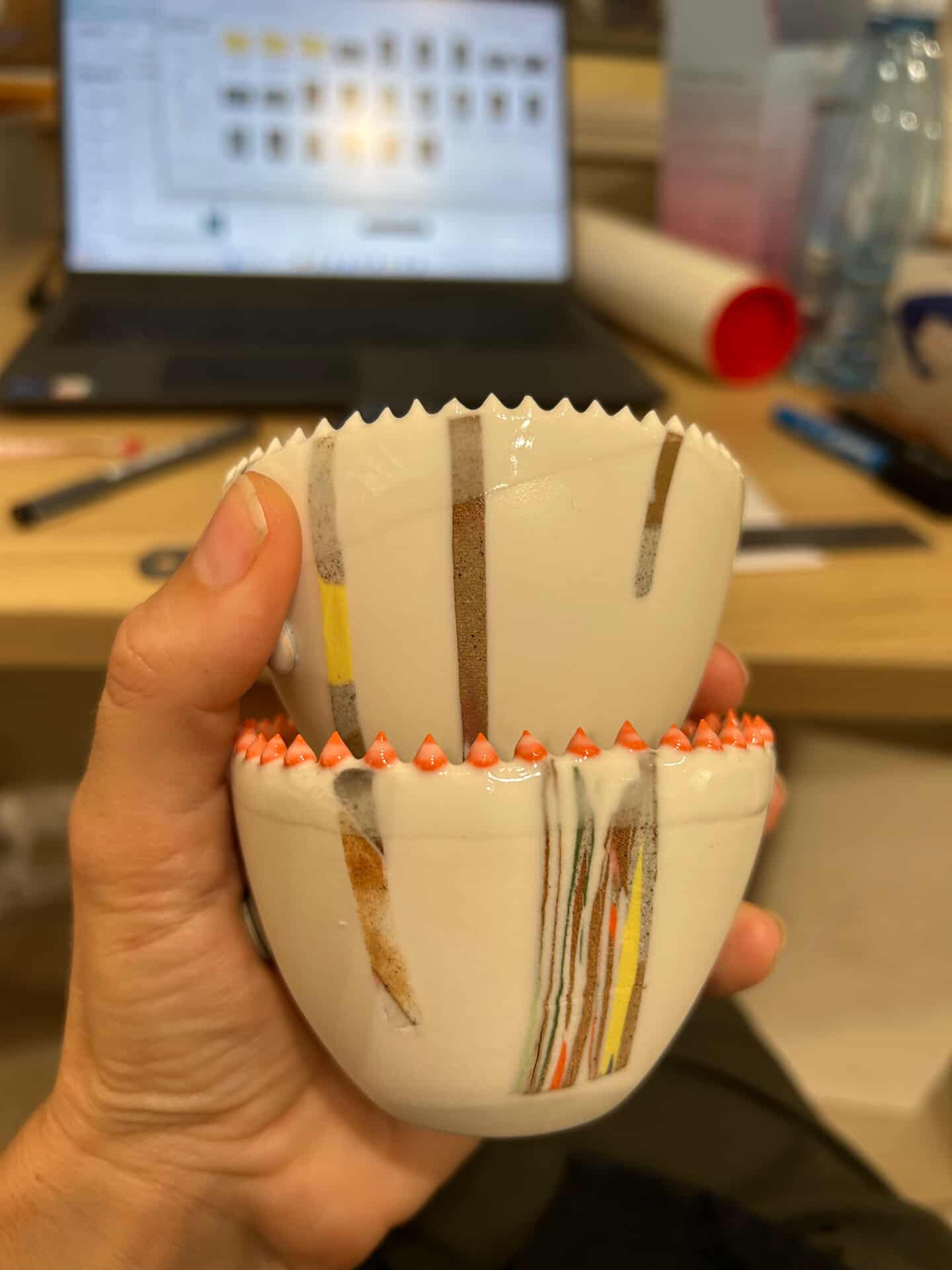 Lines Collection - Small Trinket Bowls Ceramics Julia Bramich 