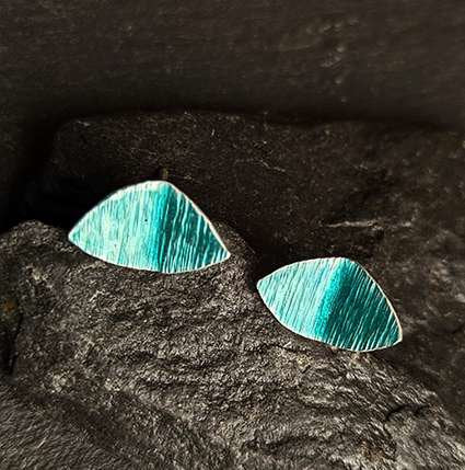 Little Wings Studs (Aqua) Jewellery Mari Hirata 