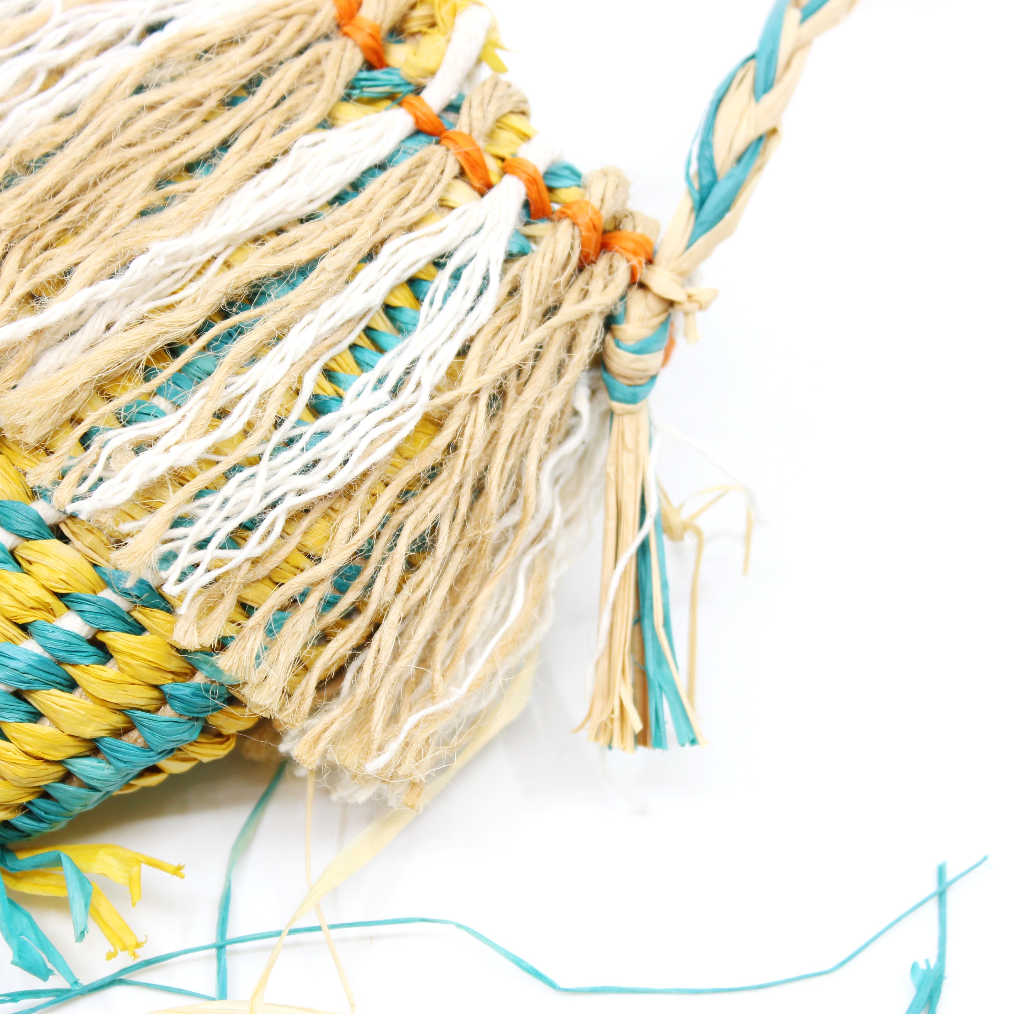 158-19 Bag with Aqua / Yellow Long Strands