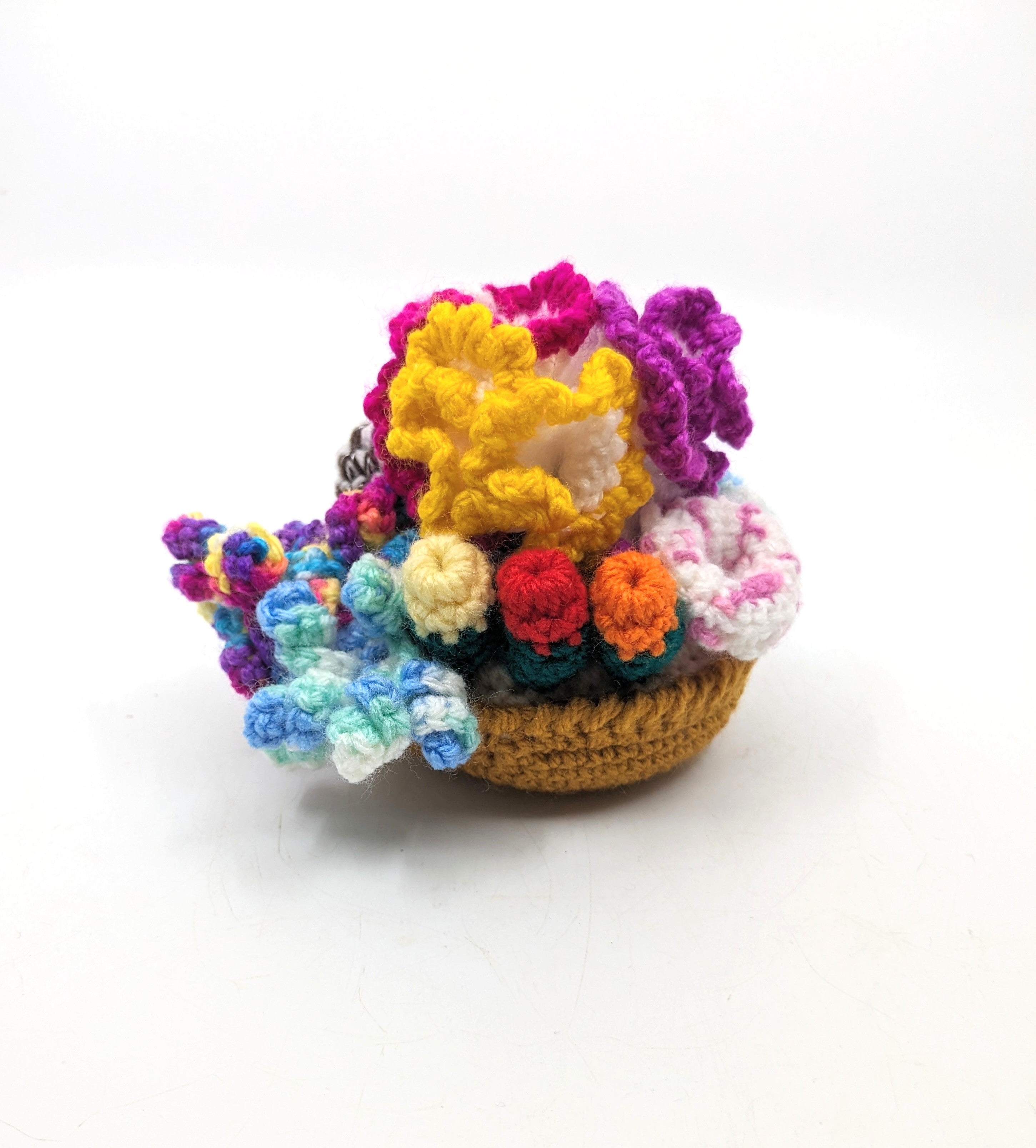 Indoor Mini Garden - Millie Radovic Textiles & Fibre Art Artisan Yellow base pink top 