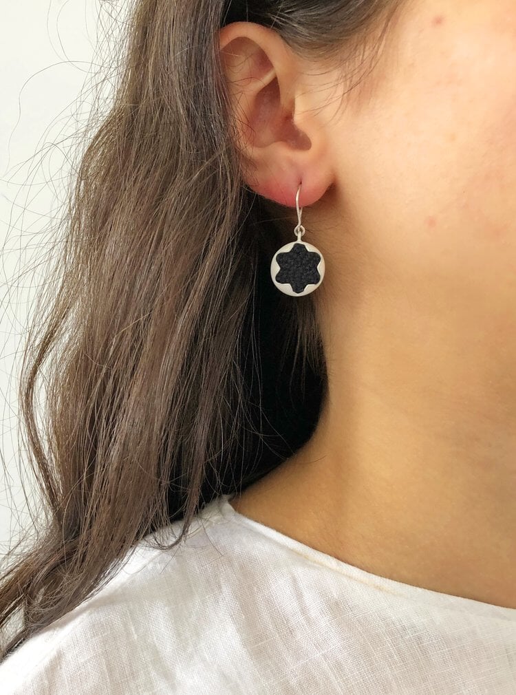 Monochrome Corona Earrings Jewellery Vicki Mason 