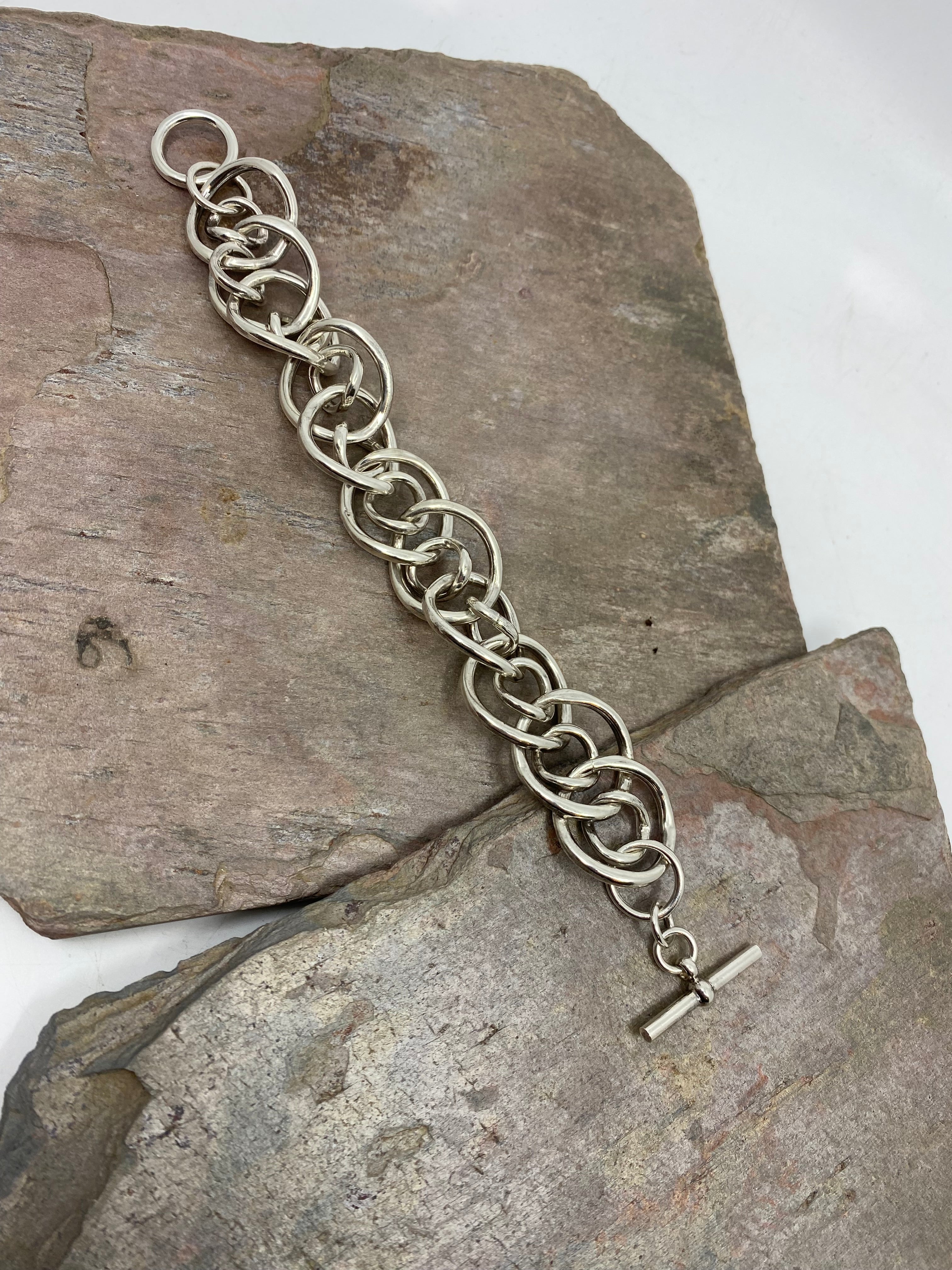 Polished Chain Puzzle Bracelet Jewellery Kaye Parish 