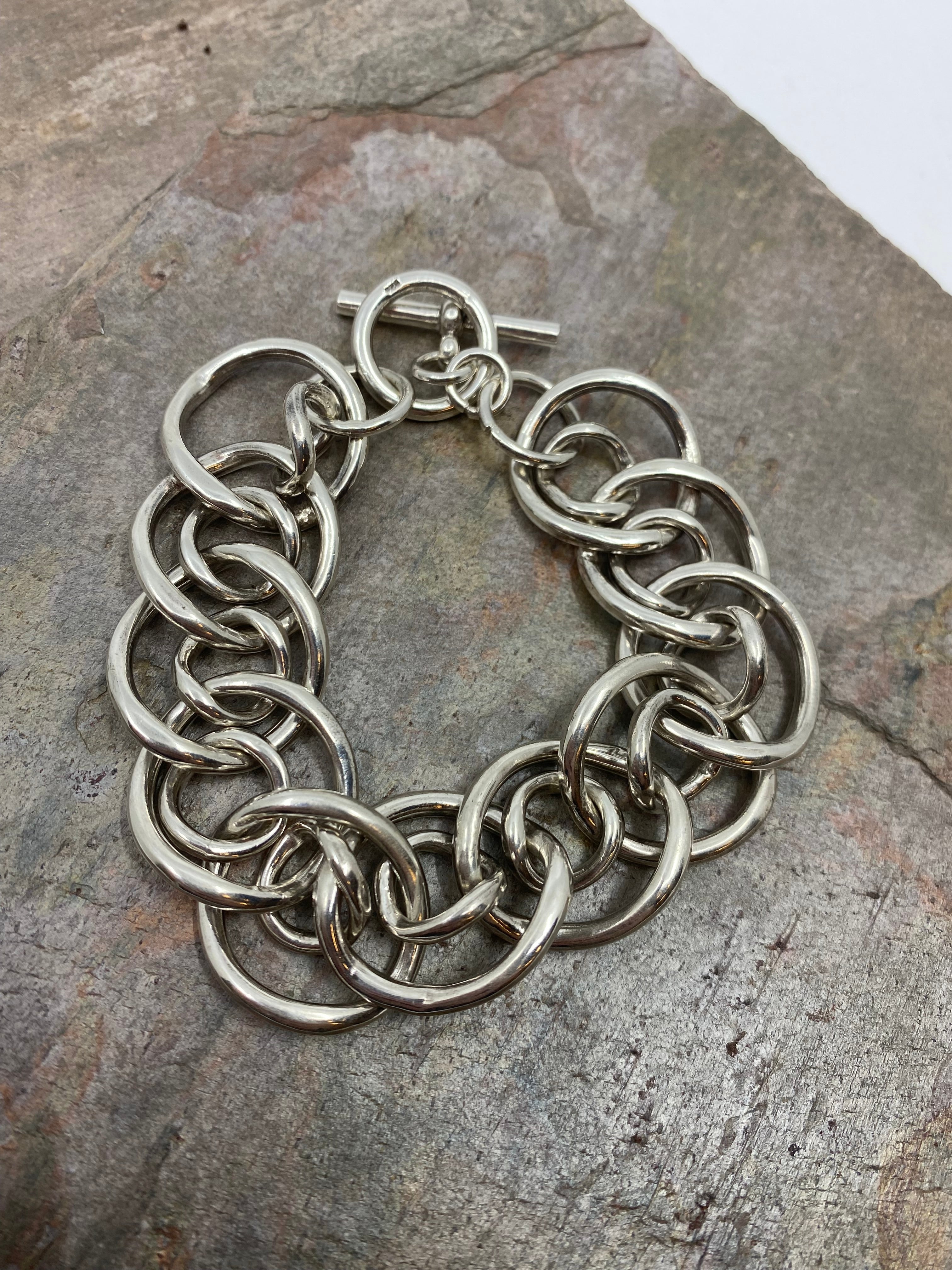 Polished Chain Puzzle Bracelet Jewellery Kaye Parish 