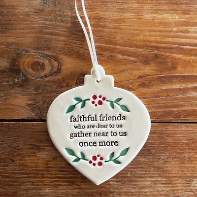 Ceramic Ornament - Christmas Series Ceramics paper boat press faithful friends 