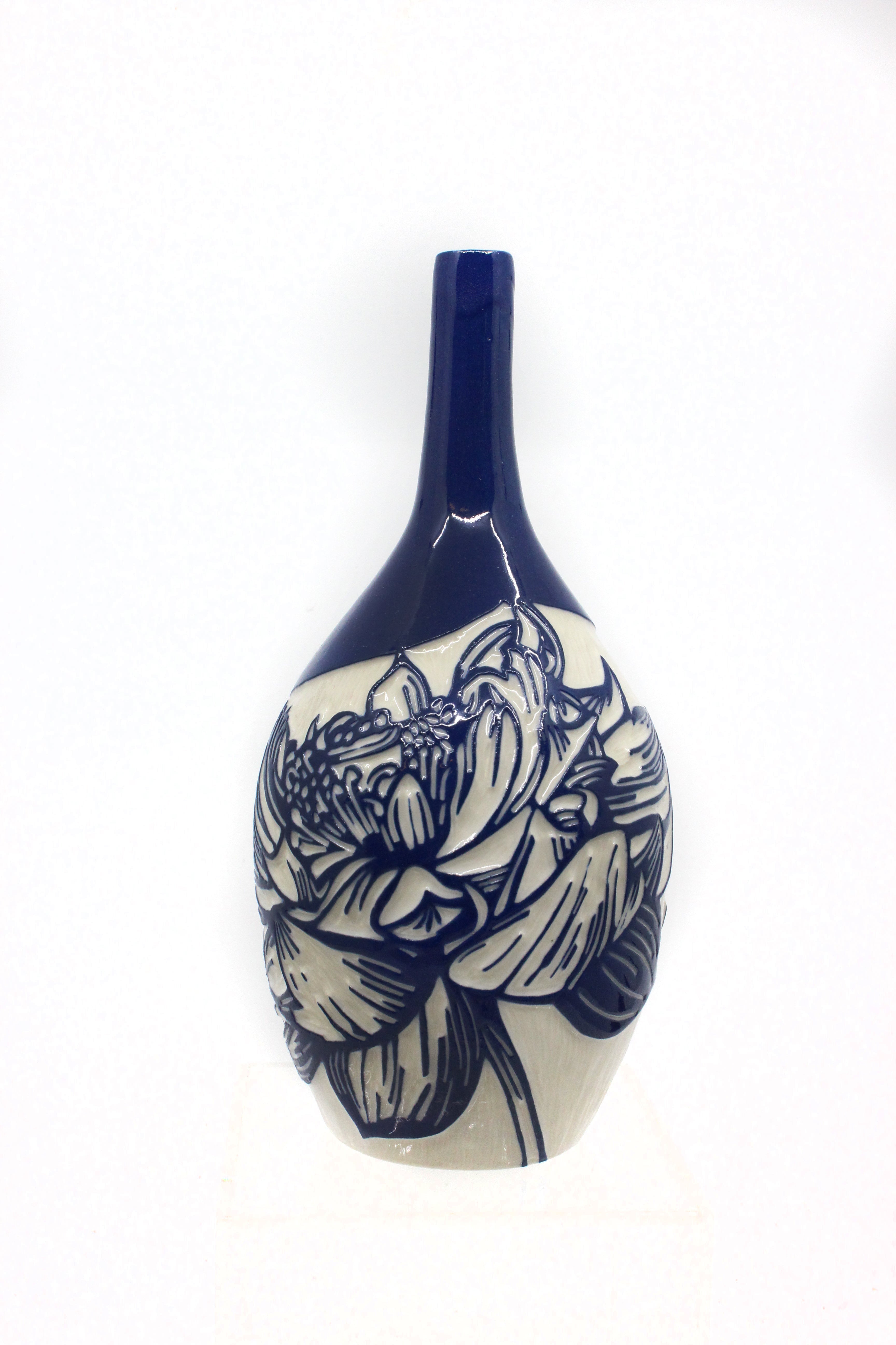 Bottle Vase - Lotus Flower - Large Ceramics Sam Pettigrew 