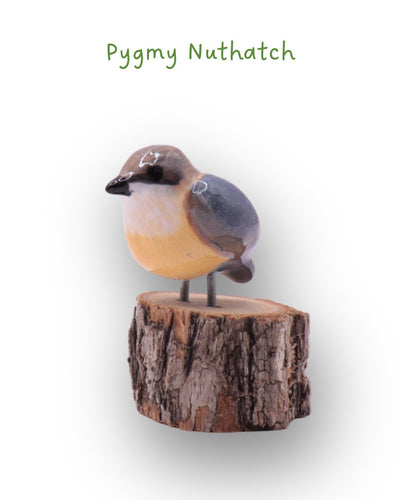 Mini-Bird Series Ceramics Green Bird Ceramics Pygmy Nuthatch 