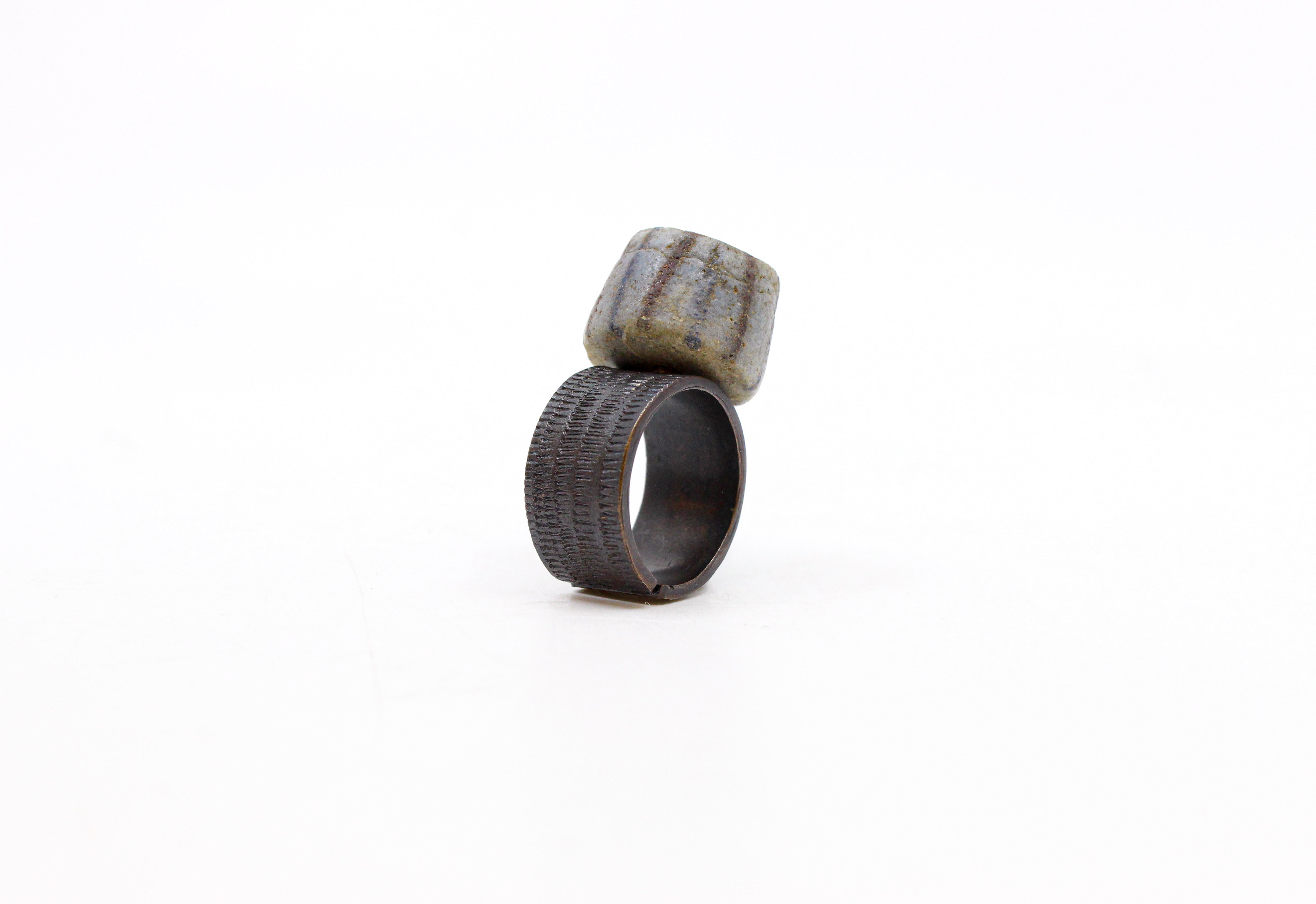 Rings - Pamela Cochrane Jewellery Design Crop Cylindrical Stone Head 
