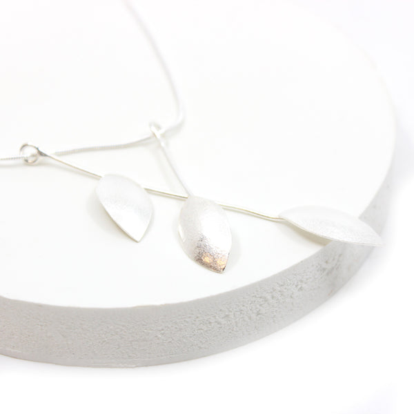Silver Leaf Pendant Jewellery Shimara Carlow 