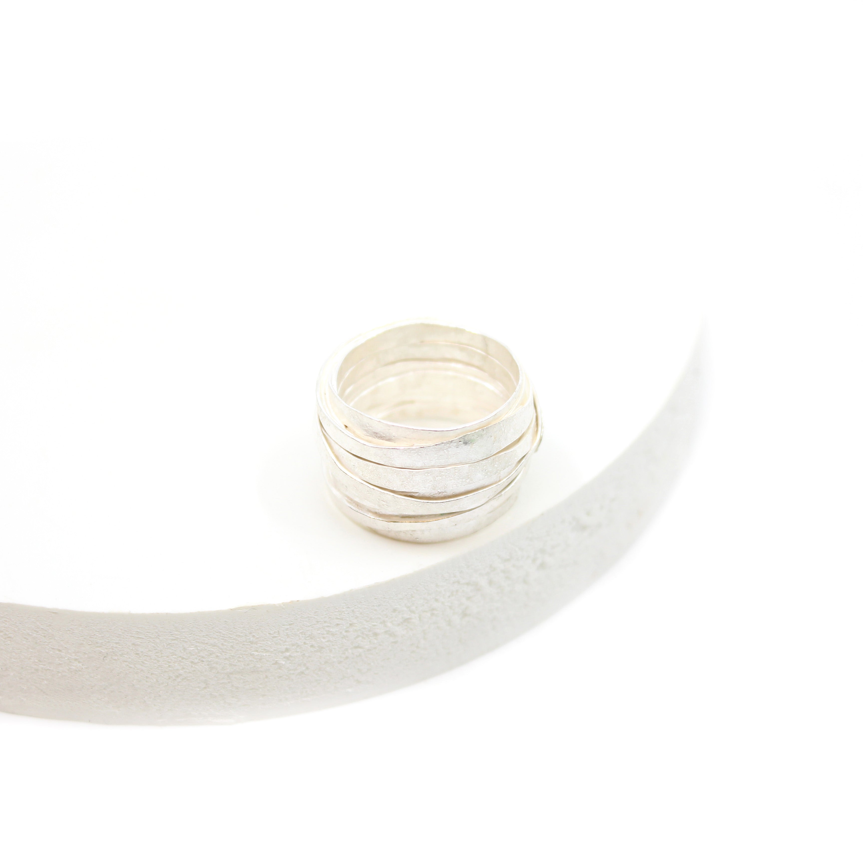 1mm Silver Wrap Ring 