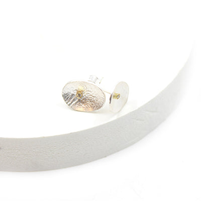 Silver Petal Studs With Diamond Jewellery Shimara Carlow 
