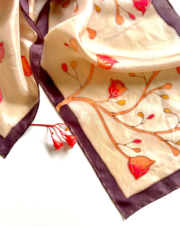 Sunlit Flame Tree Textiles & Fibre Art Soul Silk 