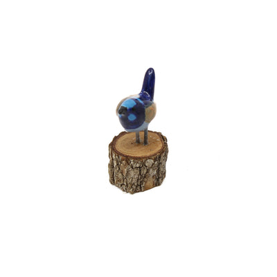 Mini-Bird Series Ceramics Green Bird Ceramics Superb fairywren Bird 