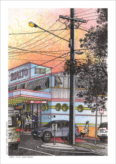 Greeting Card A6 Cards Alan Innes West End. Rialto. 