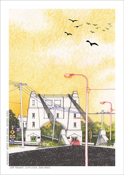 Greeting Card A6 Cards Alan Innes Indooroopilly. Walter Taylor Bridge. 