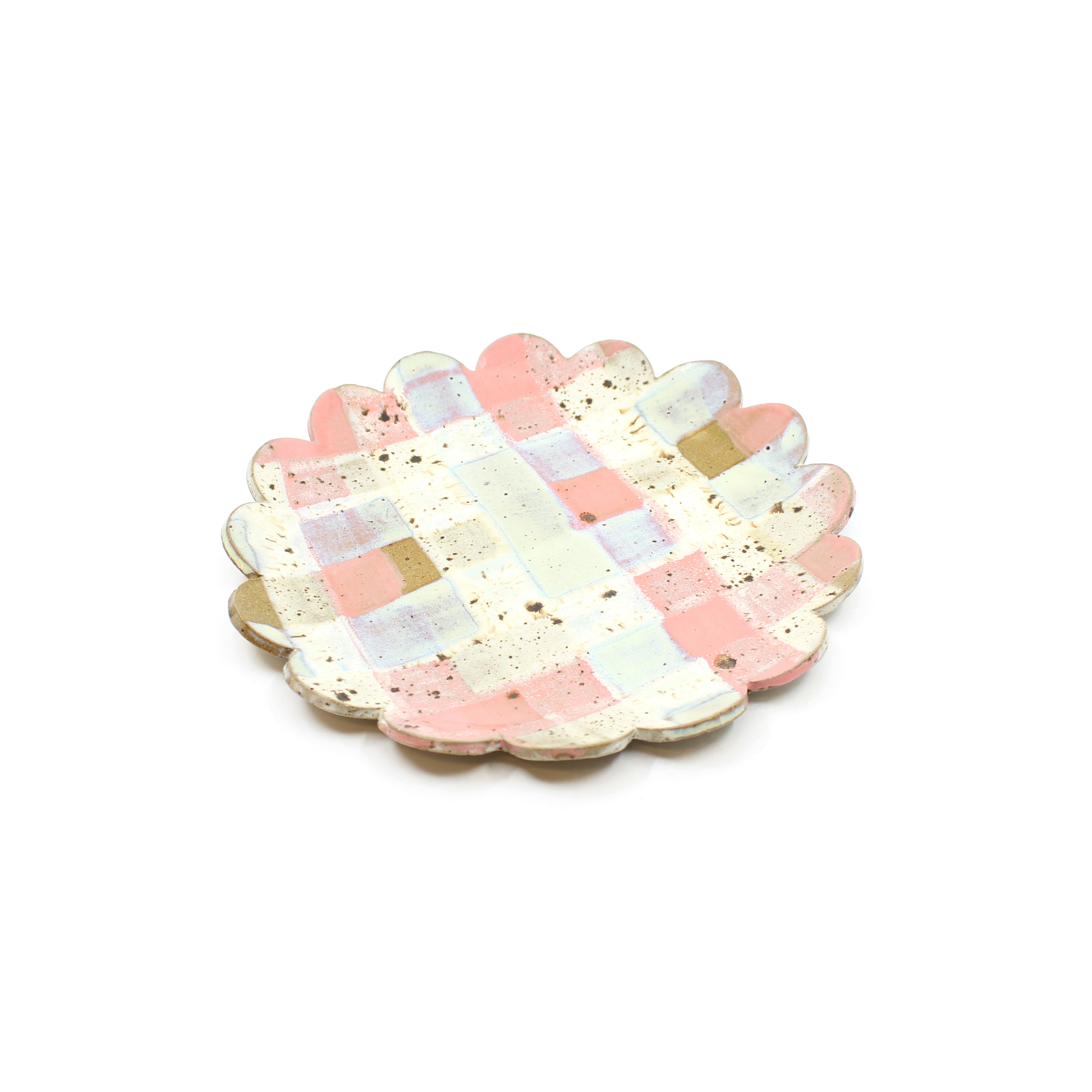 Flower Gingham Plates